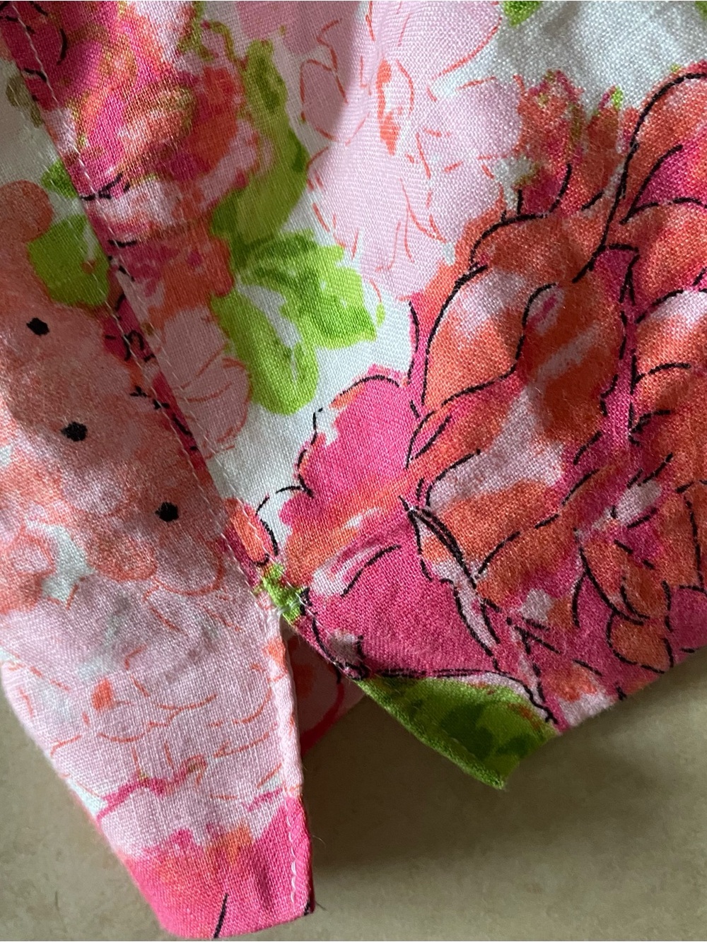 Vintage Kim Rogers Linen two-piece skirt suit set pink green floral size Large - Picture 6 of 8